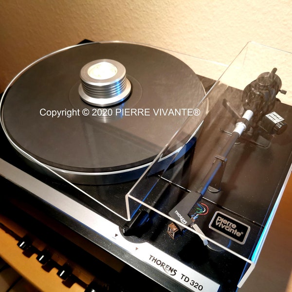 PIERRE VIVANTE ® record player cover Turntable dustcover Thorens TD320, Rega Planar, TD160. 30 year guarantee "No yellowing"!