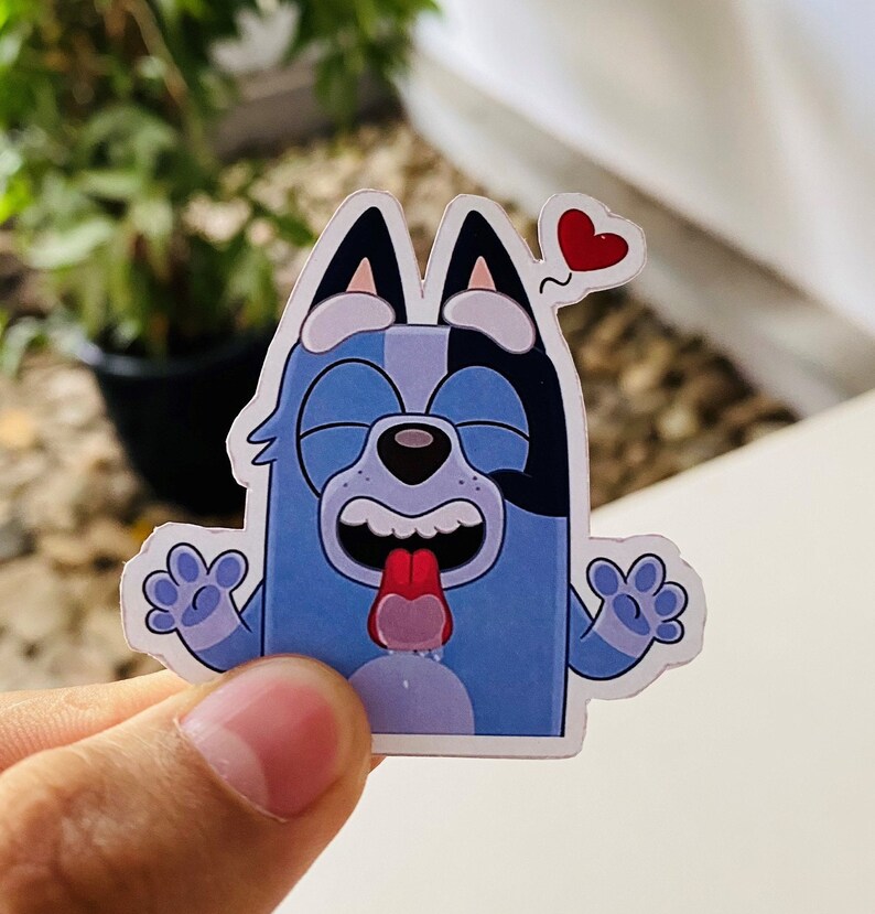 Bluey Cute Bluey Vinyl Sticker Bluey Stickers Laptop Etsy