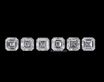 Asscher Cut Natural Loose Diamond For Wedding Jewelry/ Lab Grown Loose Diamond For Custom Jewelry Making / Real Diamond For Anniversary Gift