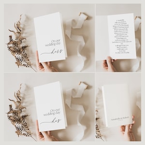 Seine und Ihre Gelübde Vorlage, für sie und für sie, druckbare Gelübde Buch Karte, Canva Vorlage, moderner minimalistischer Sofort-Download, Kalligraphie PP5