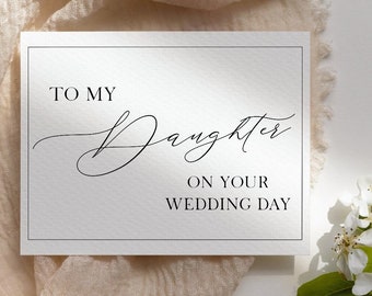 To My Daughter On Her Wedding Day Card, Letter To, Instant Download, Printable, Horizontal, 7x5, PP5