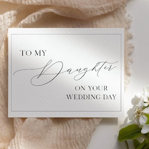A mi hija en su tarjeta del día de la boda, carta a, descarga instantánea, imprimible, horizontal, 7x5, PP5