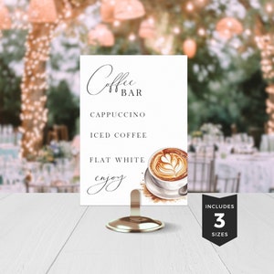 Coffee Bar For Wedding Reception, Love Is Brewing, Printable, Reception Sign Template, Editable, Modern Minimalist, INSTANT DOWNLOAD PP259