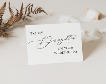 To My Daughter On Her Wedding Day Card, Letter To, Instant Download, Printable, Horizontal, 7x5, PP5