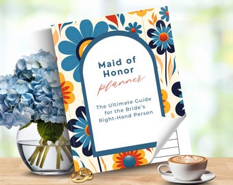 Maid Of Honor Planner Download, Floral Wedding Checklist, To Do List, Bachelorette Printable, Bridal Shower, For Binder, Instant Download