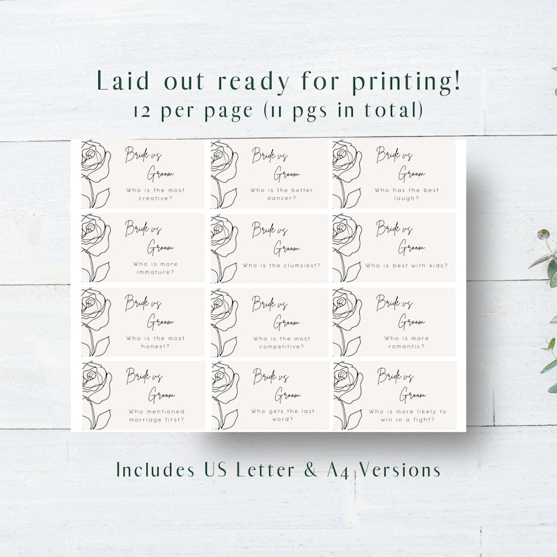 Wedding Ice Breaker Cards Bundle Conversation Starter Etsy