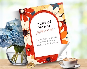 Maid of Honor Guide – Wedding Party Planner, Printable MOH Duties List, Digital Wedding Organizer, Instant Download
