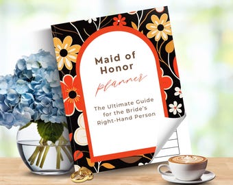 Maid Of Honor Planner Download, Floral Wedding Checklist, To Do List, Bachelorette Printable, Bridal Shower, For Binder, Instant Download