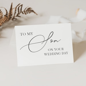 Son Wedding Day Card, To My Son, Letter To, Instant Download, Printable, Horizontal, 7x5, PP5
