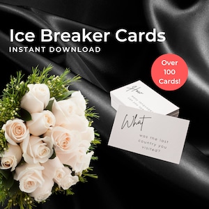 Paquete de tarjetas para romper el hielo de la boda, DESCARGA INSTANTÁNEA, Paquete de juegos de valor, Paquete de juegos de descuento, Juegos para la mesa de la boda, Juego de invitados a la boda