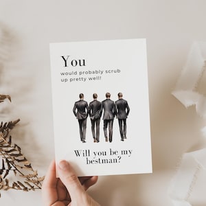 Drôle de proposition d'homme d'honneur - Serez-vous mon meilleur homme carte, invitation garçon d'honneur, impression meilleur homme demander, téléchargement immédiat