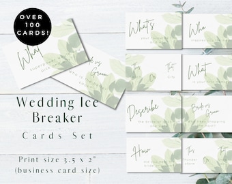 Wedding Ice Breaker Cards Bundle, INSTANT DOWNLOAD, Value Game Bundle, Discount Game Bundle, Games for Wedding Table, Wedding Guest Game