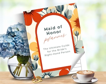 Maid Of Honor Planner Download, Floral Wedding Checklist, To Do List, Bachelorette Printable, Bridal Shower, For Binder, Instant Download