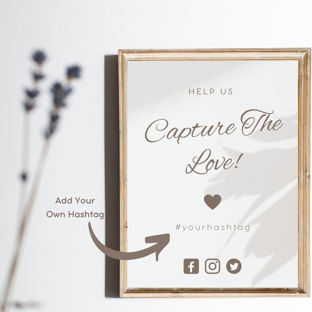 EDITABLE Help Us Capture the Love Wedding Sign Printable Printable ...