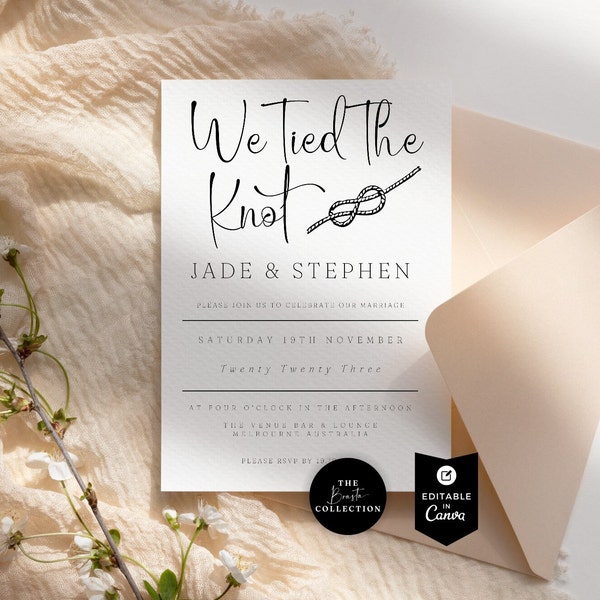 The Knot Invitations Etsy