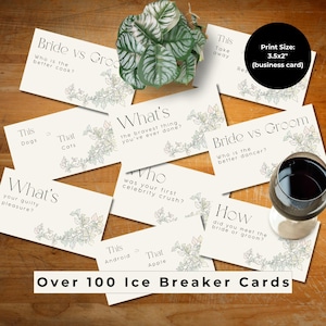 Wedding Ice Breaker Cards Bundle, Conversation Starter, Reception Guest Game, Conversation Cards, Games for Wedding Table
