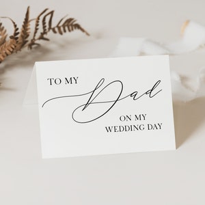 A mi papá en mi tarjeta del día de la boda, tarjeta de padres, descarga instantánea, imprimible, horizontal, 7x5, PP5