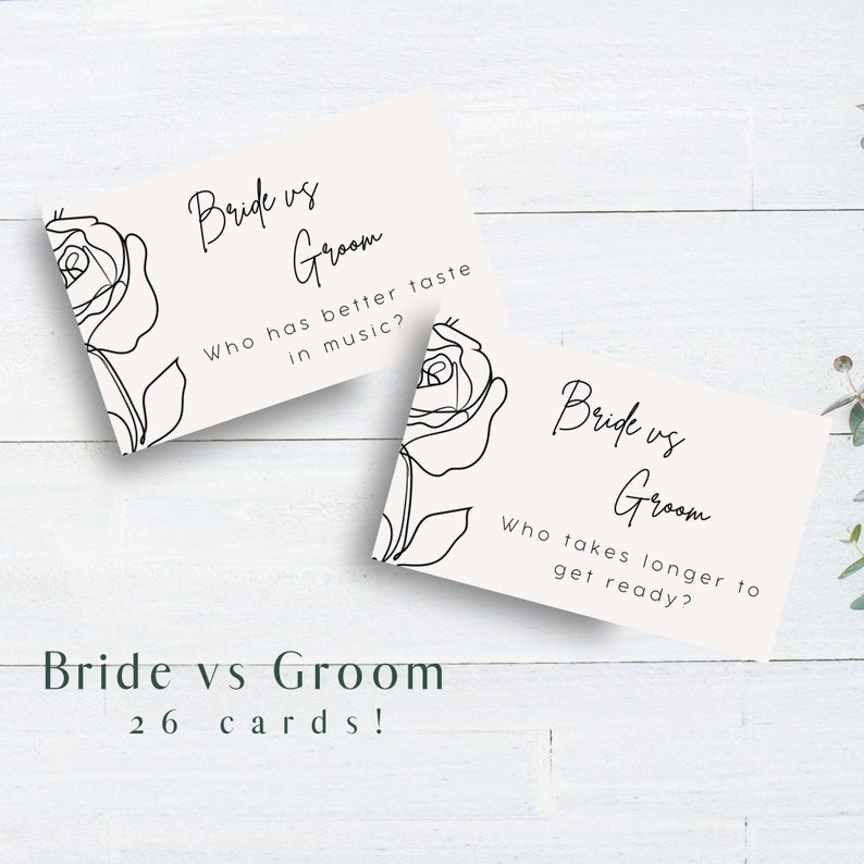 Wedding Ice Breaker Cards Bundle Conversation Starter Etsy