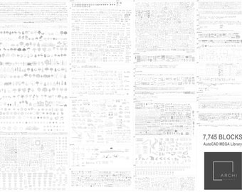 Autocad MEGA Bibliothek 7745 Blöcke