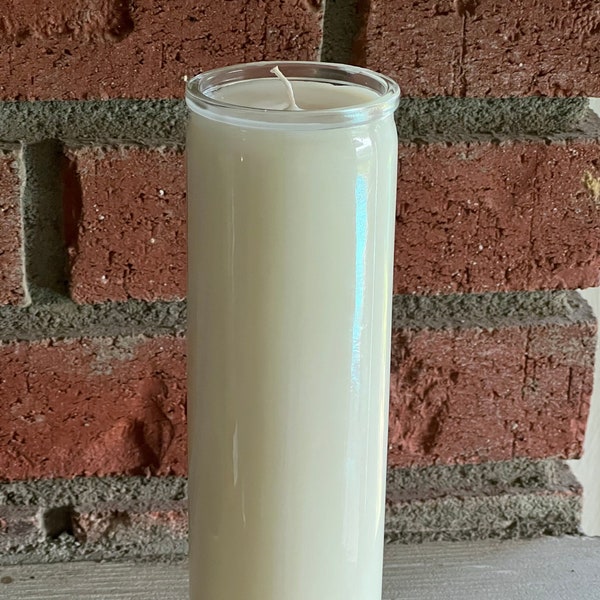 7 day prayer candle - White color - Soy Wax