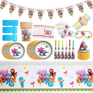 Pocoyo birthday party  Cumpleaños pocoyo decoracion, Piñata de pocoyo,  Decoraciones de globos para fiesta