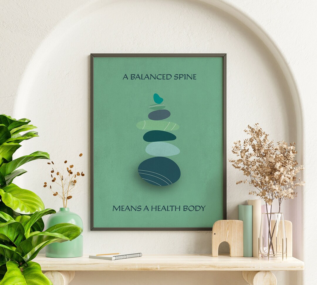 Chiropractic Office Wall Art Chiropractic Poster Balanced Etsy