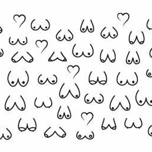 Boobs Hand Drawn Print Digital Download Print Funny Cheeky Boobies