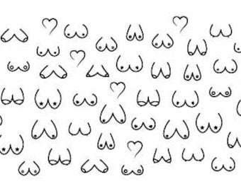 Funny Breast Pattern SVG, PNG files. Digital Download.