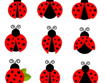 Ladybug SVG PNG set. Ladybug Bundle SVG Files. Ladybug Clipart. Lady Bug Svg.