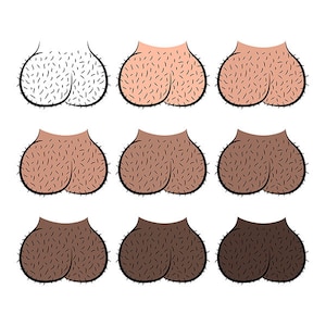 Hairy Balls Clip Art SVG PNG. Male Genitals svg png. Scrotum Silhouettes. Digital Download.