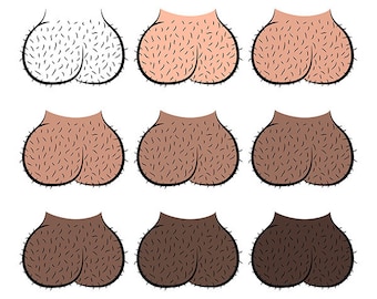 Hairy Balls Clip Art SVG PNG. Male Genitals svg png. Scrotum Silhouettes. Digital Download.