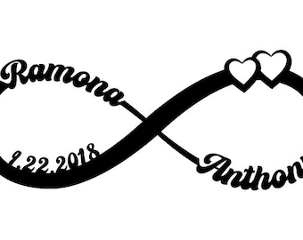 Personalized Infinity Symbol With Names. Digital download