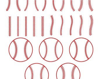 Baseball Stitches SVG PNG. Baseball svg bundle. Softball. Baseball Threads. Digital download