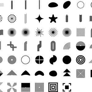 Geometric Shapes Bundle SVG, PNG, JPG files. Digital download