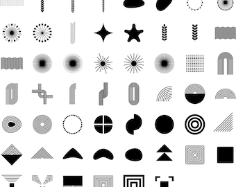 Geometric Shapes Bundle SVG, PNG, JPG files. Digital download