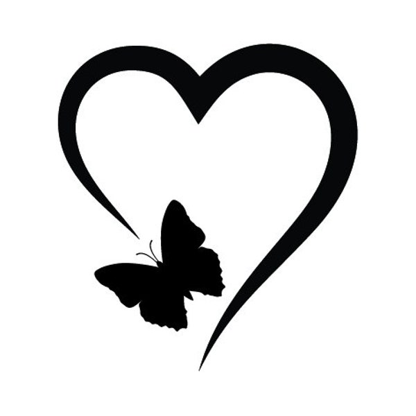Butterfly with Heart SVG, PNG, JPG files. Digital Download