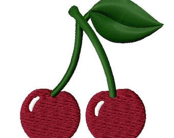Mini Cherries Machine Embroidery Design. Digital Download.