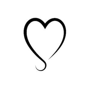 Cuore Contorno SVG PNG JPG. Download digitale