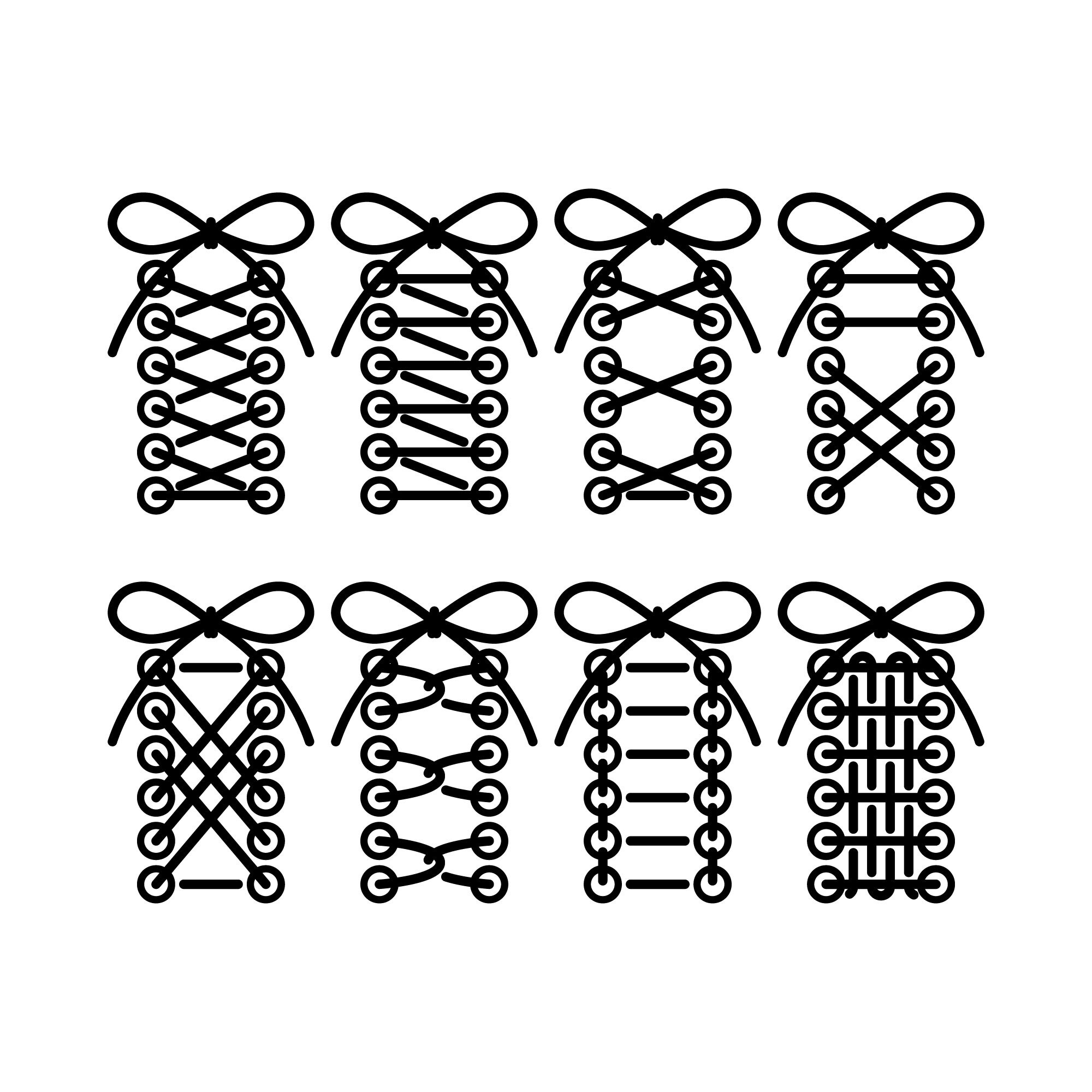 Shoelaces Svg Set. Shoelaces Clip Art SVG. Trainers Laces Svg. Etsy
