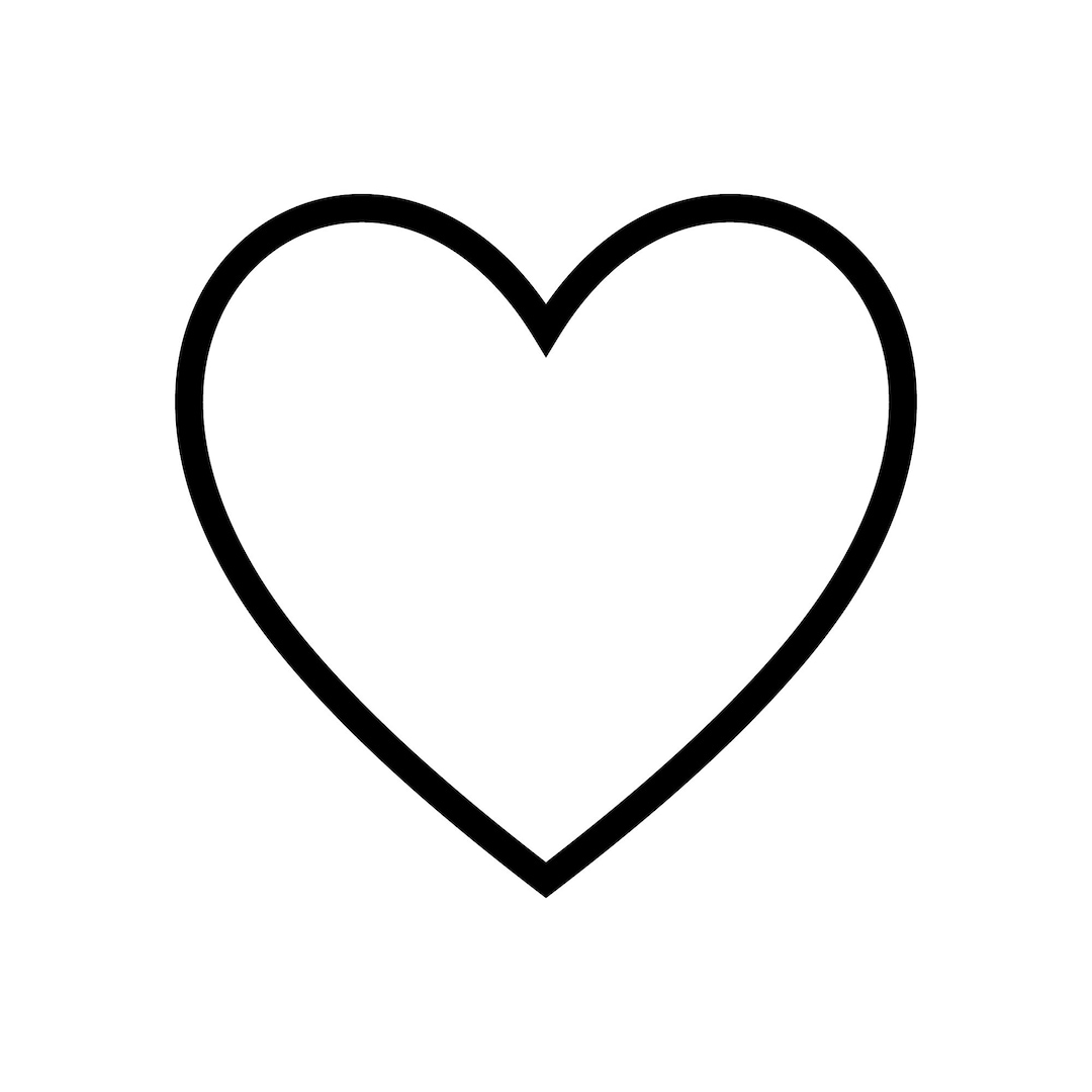 Heart Outline SVG PNG. Digital Download - Etsy Canada