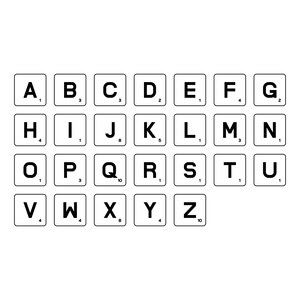 Scrabble Tiles SVG. Scrabble game template. Scrabble Letters Svg. Digital Download