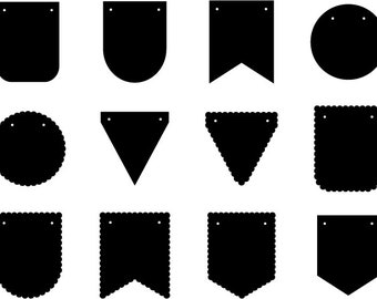 Bunting SVG, PNG, JPG. Banner clipart. Birthday banner svg. Digital download.
