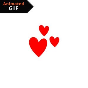 Animated Heart GIFs with Transparent Backgrounds. Cute Love Animations. Digital Downloads. Looping GIFs.