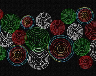 Bubbles Machine Embroidery Design. Digital download. 3 Sizes