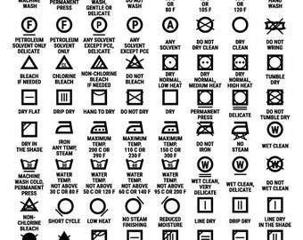 Laundry Symbols SVG, PNG. Cloth Care Symbols SVG. Washing Instruction. Laundry Icons.Digital download