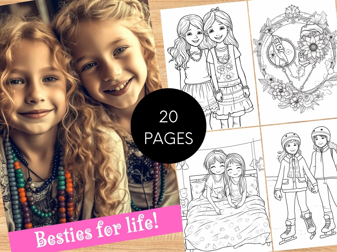 Girls Coloring Pages Besties Coloring Pages for Girls Best - Etsy