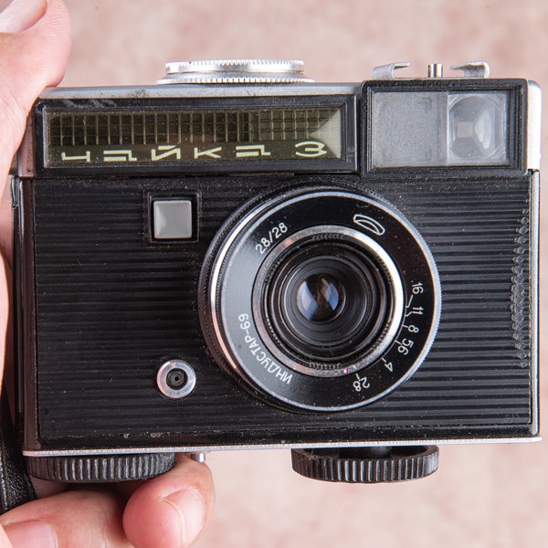 Soviet scale semi-format camera "Chaika-3", collectible old camera, Rare retro camera. Compact camera Made in USSR.