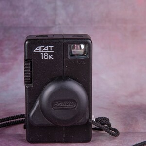 Camera Agat 18 K Lens 2.8/28mm Industar-104 Semi-frame camera 35mm 72 frames Soviet camera.