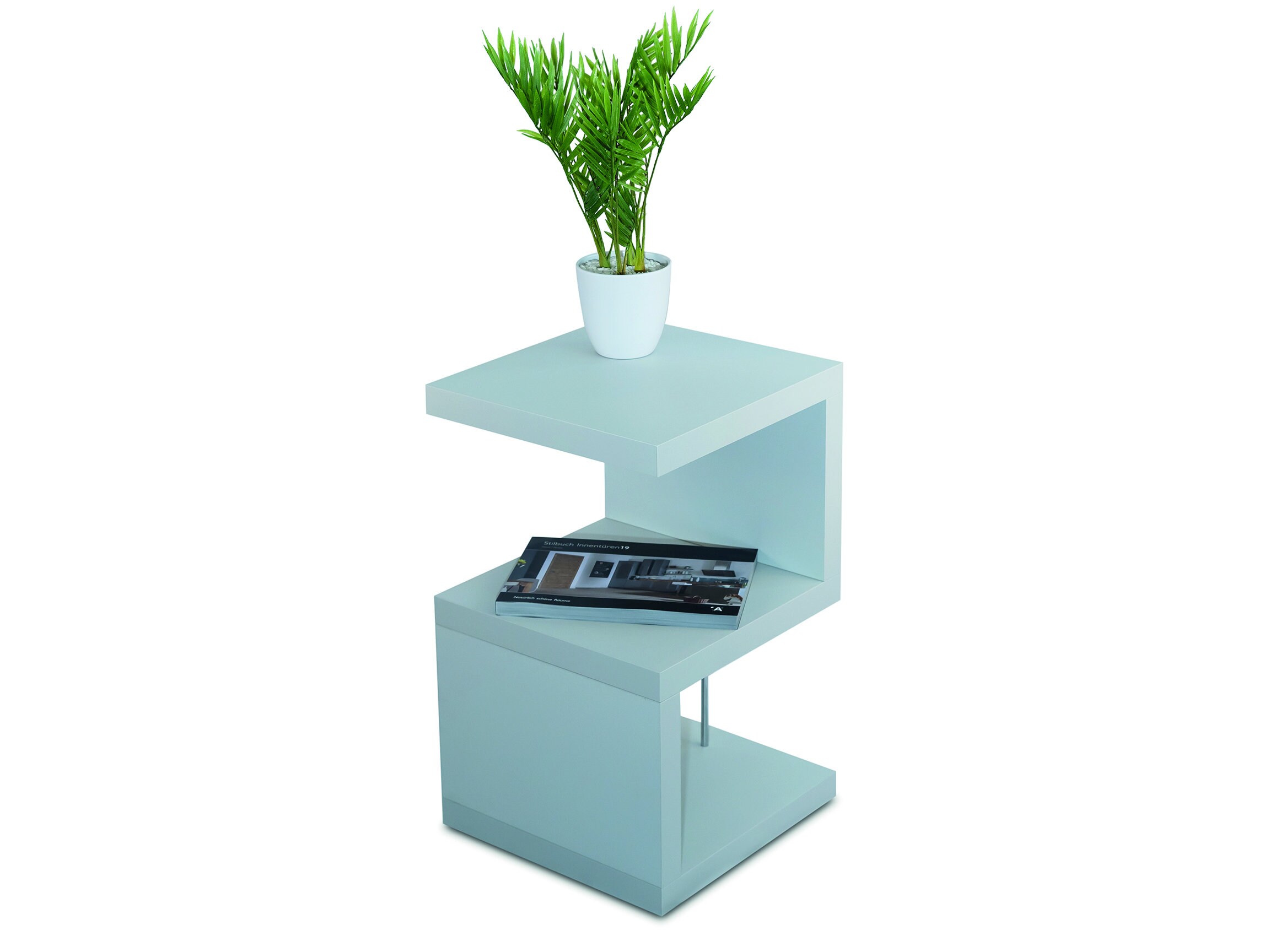 White high gloss s shaped side table deals