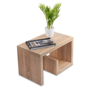STEMA Seyfried Beistelltisch Gerd - Couchtisch 60x37x36 Keine Montage fest verleimt Sonoma Eiche